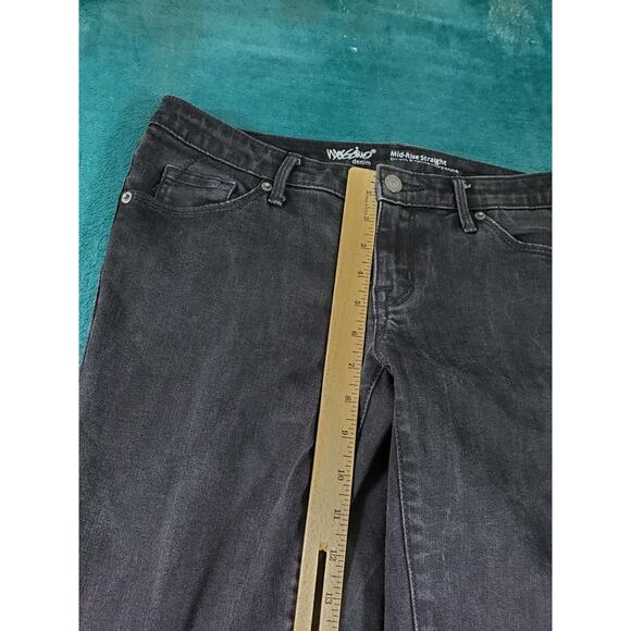 Mossimo Jeans Size 6 Womens Black Stretch Pants Dark Wash Mid Rise Straight - Picture 6 of 11